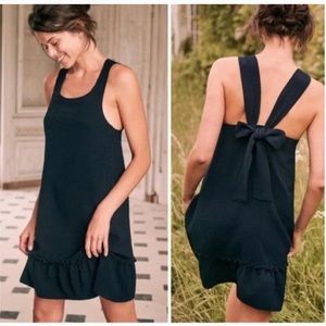 Sezane Mathilde Dress in Marine, Size 6